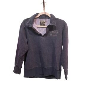 Roots Mens Salt & Pepper Quarter Zip Sweatshirt grey xs Pullover